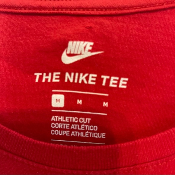 Nike Red Athletic Cut Checkerboard Crewneck Shirt - Picture 3 of 4